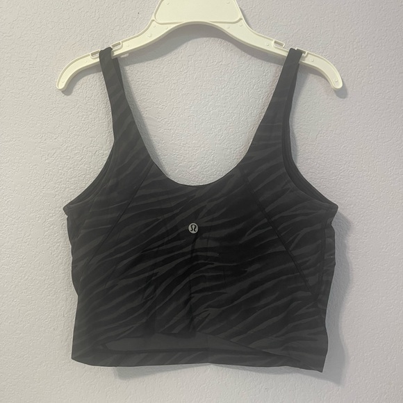 lululemon athletica Tops - Lululemon Align Tank Top Size 4 Zebra Print Black